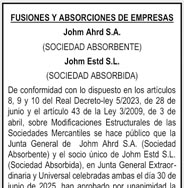 Ejemplo de anuncio societario